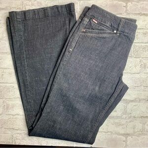 WHBM White House Black Market Blanc Black Jeans Trouser Leg EUC 10